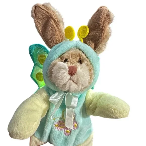 Vintage 2003 Hugfun Intl Bunny Rabbit Dressed As Butterfly Plush 9" - Picture 3 of 9